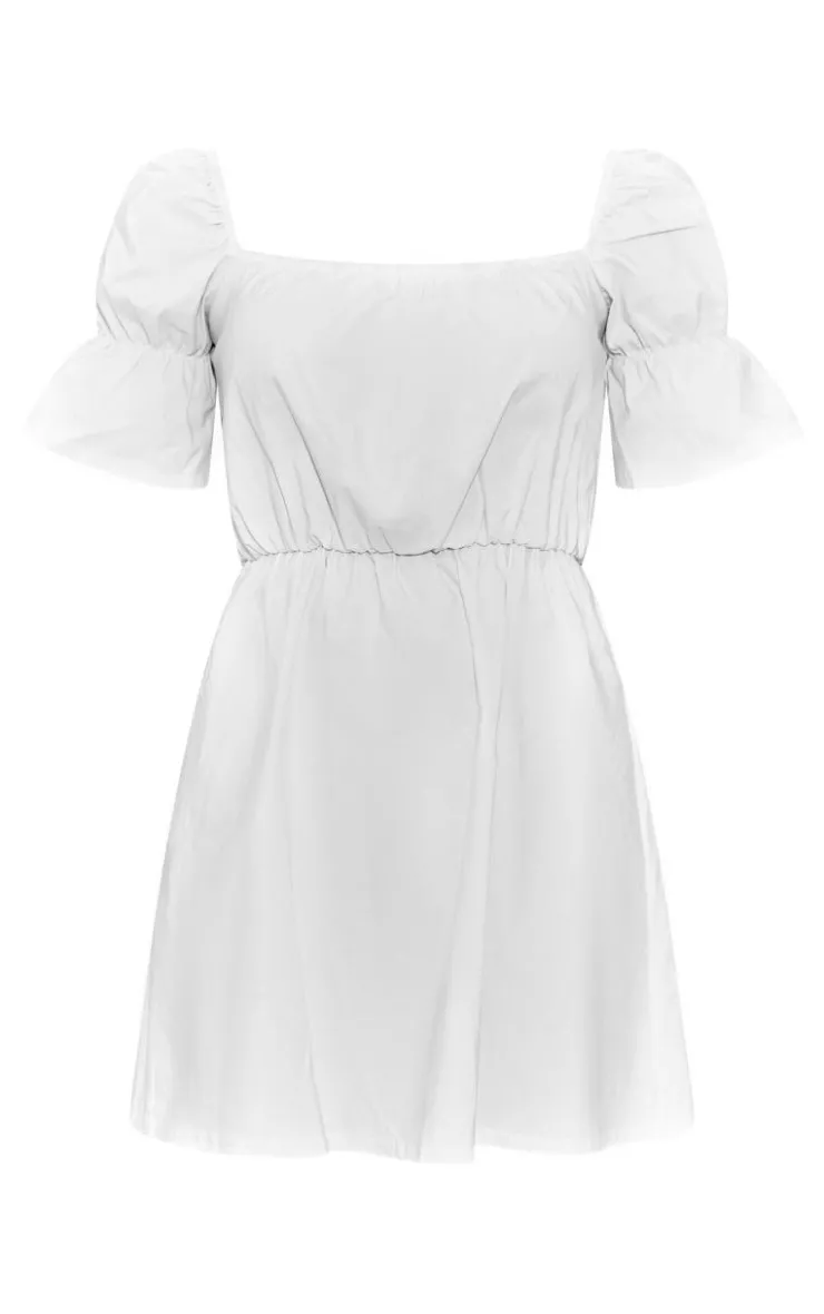 Square Neck Puff Sleeve Shift Dress-PrettyLittleThing Clearance