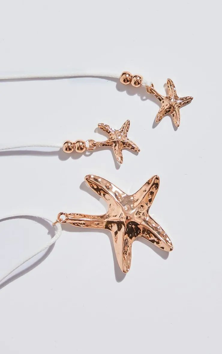 PrettyLittleThing Necklaces*Starfish Layered Pulley Rope Necklace
