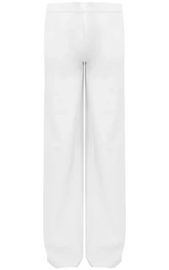 Best PrettyLittleThing Straight Leg Tailored Pants White