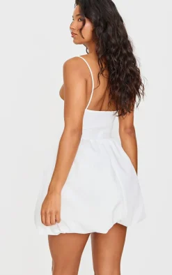 Strappy Scuba Puffball Dress-PrettyLittleThing Discount