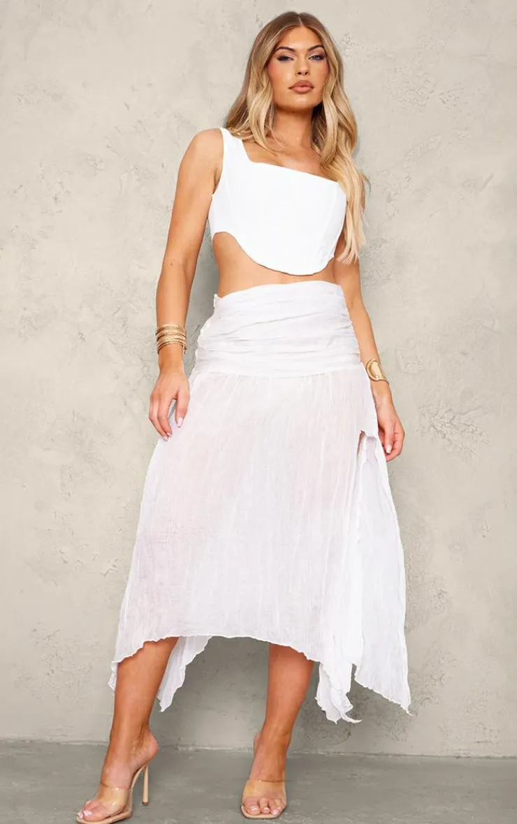 PrettyLittleThing Corsets*Stretch Woven Boned Corset Crop Top