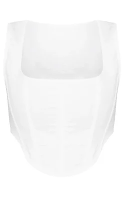 PrettyLittleThing Corsets*Stretch Woven Boned Corset Crop Top
