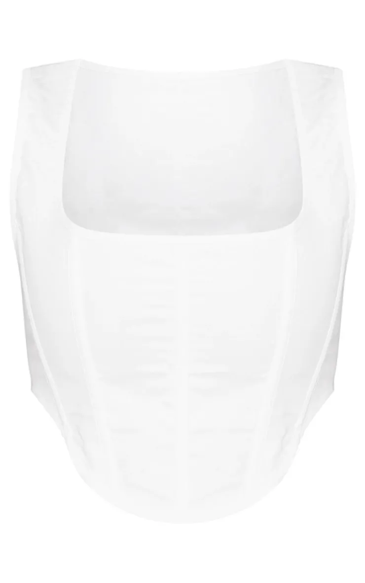 PrettyLittleThing Corsets*Stretch Woven Boned Corset Crop Top