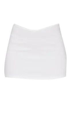 Stretch Woven V Front Low Rise Extreme Micro Mini Skirt-PrettyLittleThing Best