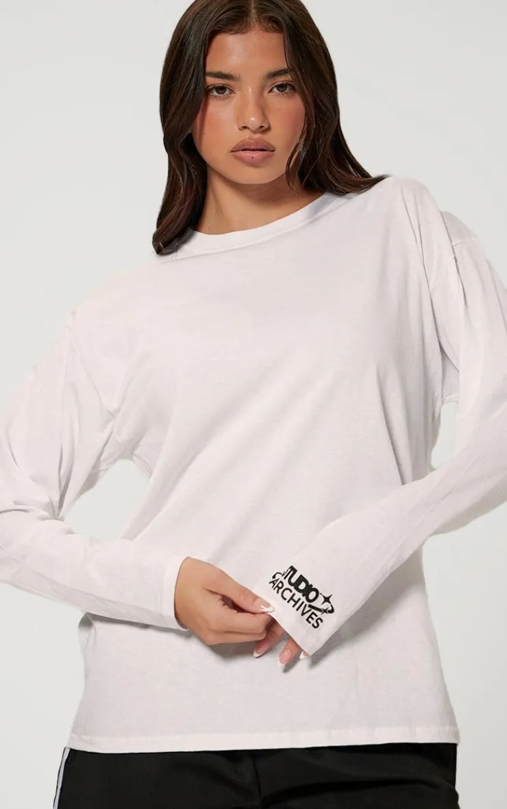 PrettyLittleThing T-Shirts*Studio Archives Oversized Long Sleeve T-shirt