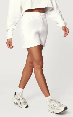 White Sweat Pocket Runner Shorts