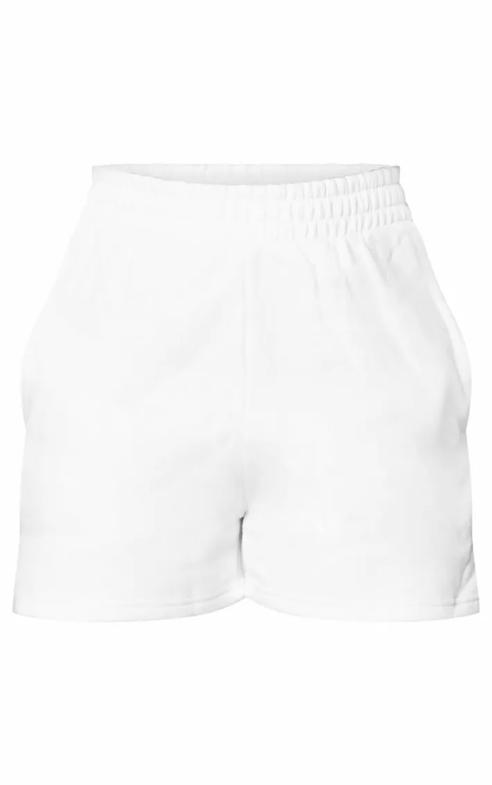White Sweat Pocket Runner Shorts
