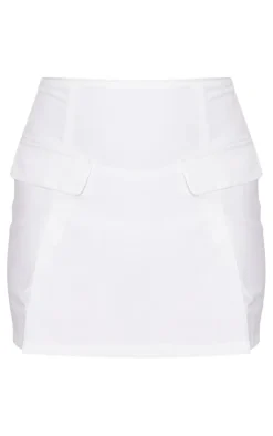 Best PrettyLittleThing Tailored A-line Mini Skirt White