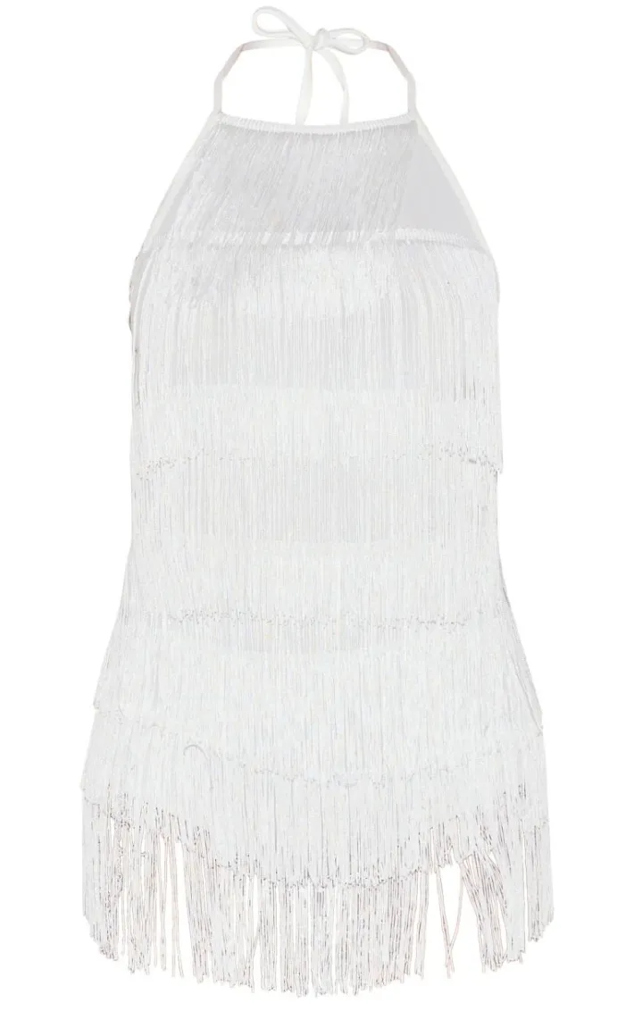 White Tassel Romper