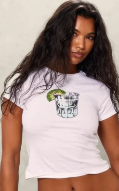 PrettyLittleThing T-Shirts*Tequila Print Fitted T-shirt