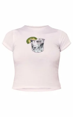 PrettyLittleThing T-Shirts*Tequila Print Fitted T-shirt