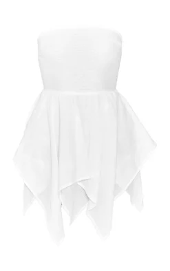 Textured Bandeau Tie Back Shift Dress-PrettyLittleThing Online