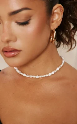 PrettyLittleThing Necklaces*Textured Pearl Choker