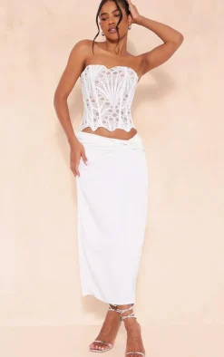 PrettyLittleThing Corsets*Textured Sheer Floral Lace Corset