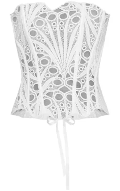 PrettyLittleThing Corsets*Textured Sheer Floral Lace Corset