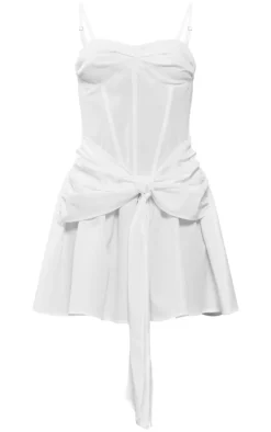 Textured Wrap Strappy Shift Dress-PrettyLittleThing