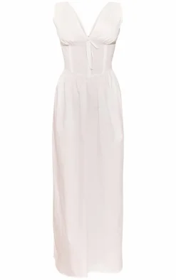Tie Detail Corset Maxi Dress-PrettyLittleThing Best