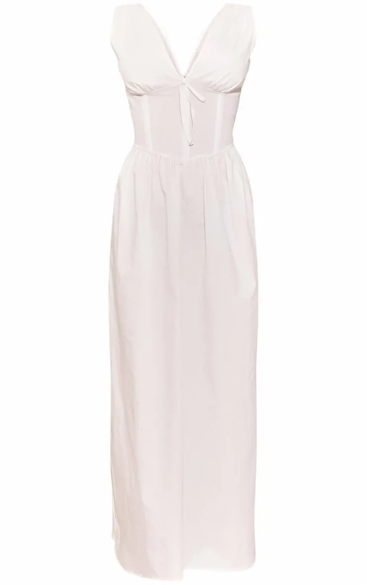 Tie Detail Corset Maxi Dress-PrettyLittleThing Best