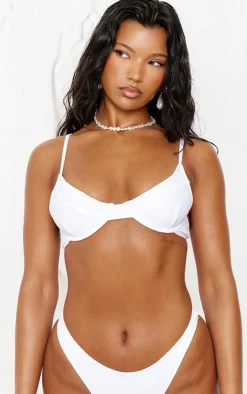 Underwired Panel Detail Bikini Top-PrettyLittleThing Hot