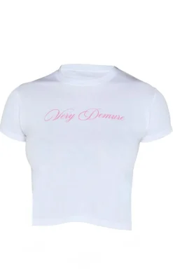 PrettyLittleThing T-Shirts*Very Demure Baby Doll Tee