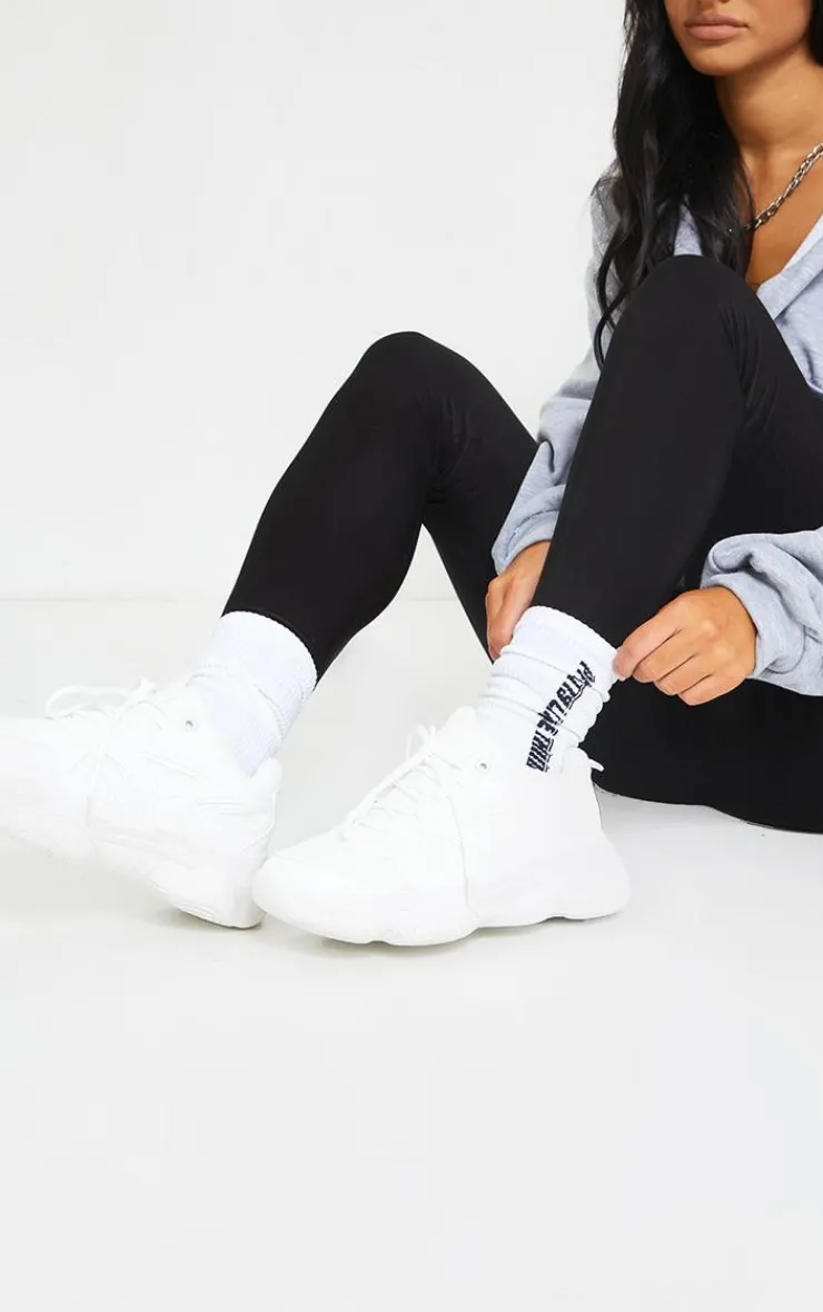 PrettyLittleThing Sneakers*Wide Fit Chunky Bubble Sole Panelled Up Sneakers