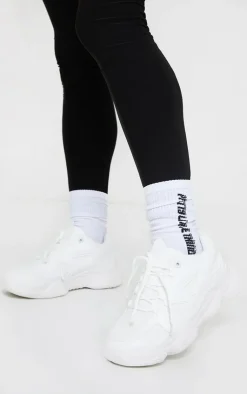PrettyLittleThing Sneakers*Wide Fit Chunky Bubble Sole Panelled Up Sneakers