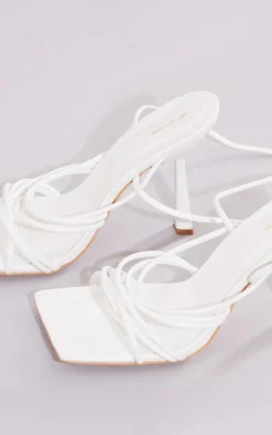 PrettyLittleThing Wide Fit Sandals*Wide Fit Strappy Twist Lace Up High Heeled Sandals