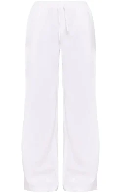 Online PrettyLittleThing Wide Leg Pants White