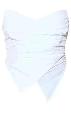 PrettyLittleThing Corsets*Woven Asymmetric Pointed Hem Corset