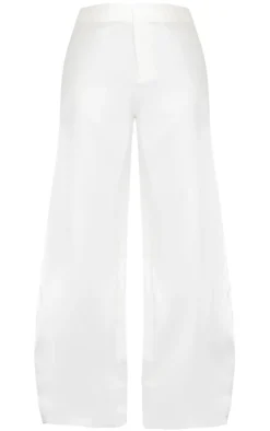 Best PrettyLittleThing Woven Double Belt Loop Detail Suit Pants White