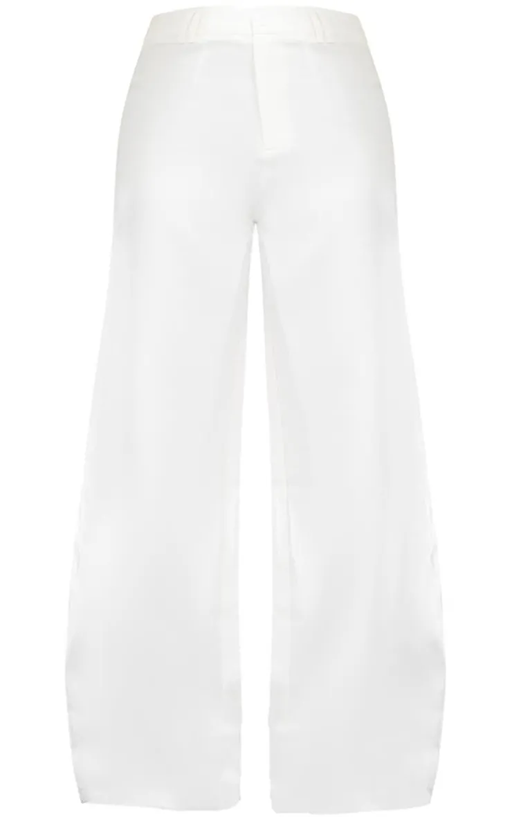 Best PrettyLittleThing Woven Double Belt Loop Detail Suit Pants White