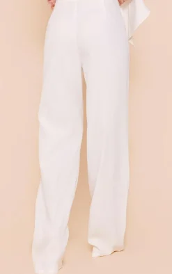 Clearance PrettyLittleThing Woven High Waist Tailored Pants White