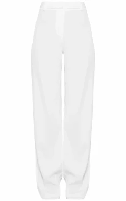 Clearance PrettyLittleThing Woven High Waist Tailored Pants White