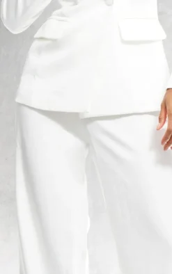 Outlet PrettyLittleThing Woven High Waisted Tailored Wide Leg Pants White