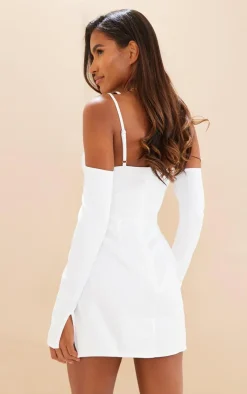 Woven Underwired Cup Cross Waist Bodycon Dress-PrettyLittleThing Hot