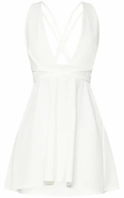 Wrap Detail Skater Dress-PrettyLittleThing Sale