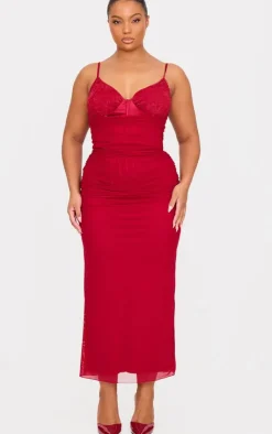 Ruched Maxi Dress With Corset Underlay-PrettyLittleThing Hot