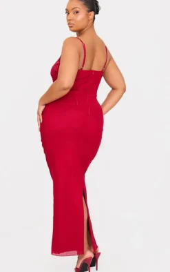 Ruched Maxi Dress With Corset Underlay-PrettyLittleThing Hot