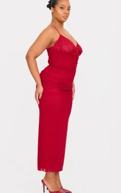 Ruched Maxi Dress With Corset Underlay-PrettyLittleThing Hot