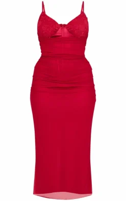 Ruched Maxi Dress With Corset Underlay-PrettyLittleThing Hot