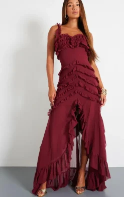 Tiered Frill Detail Maxi Dress-PrettyLittleThing Discount