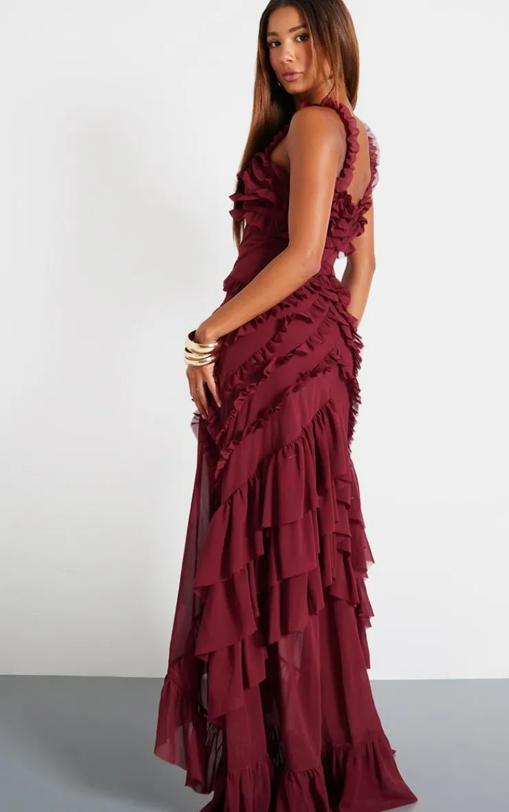 Tiered Frill Detail Maxi Dress-PrettyLittleThing Discount