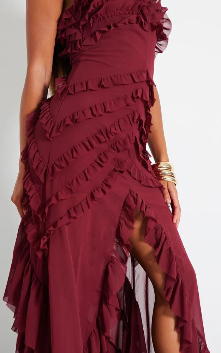 Tiered Frill Detail Maxi Dress-PrettyLittleThing Discount