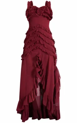 Tiered Frill Detail Maxi Dress-PrettyLittleThing Discount