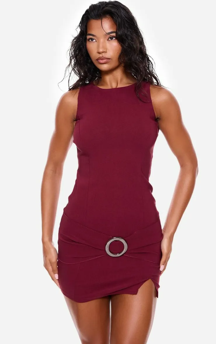 Wrap Belt Detail Bodycon Dress-PrettyLittleThing Outlet