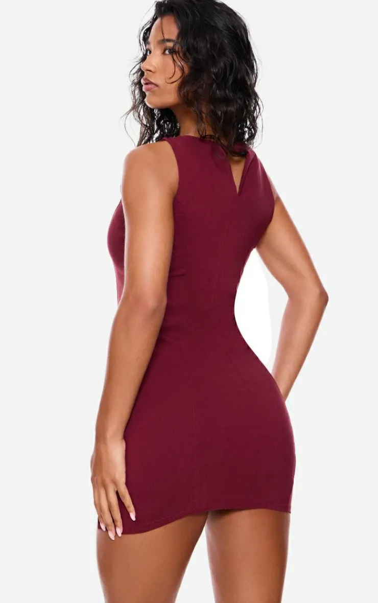 Wrap Belt Detail Bodycon Dress-PrettyLittleThing Outlet