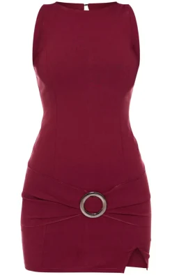 Wrap Belt Detail Bodycon Dress-PrettyLittleThing Outlet