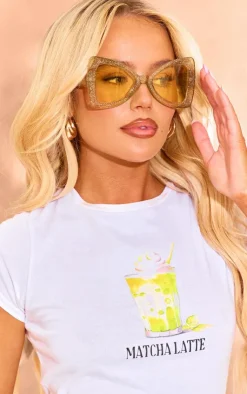 PrettyLittleThing Oversized Sunglasses*Glitter Frame Oversized Sunglasses