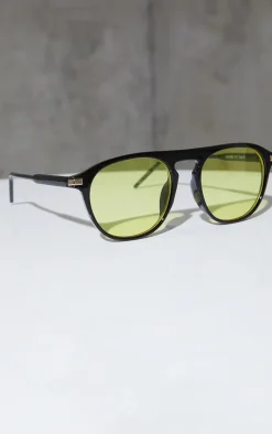 PrettyLittleThing Colored Sunglasses*Yellow Lens Round Frame Sunglasses