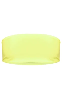 Yellow Mix and Match Bandeau Bikini Top